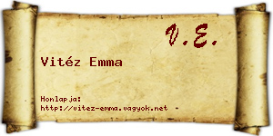 Vitéz Emma névjegykártya